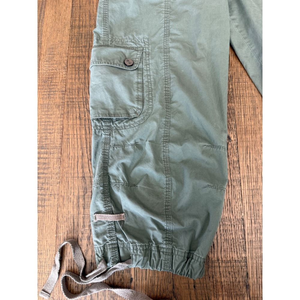 Coupe Collection Womens Olive Green Cotton Cargo Capri Pants Size 4 CLS91033 - Picture 3 of 10